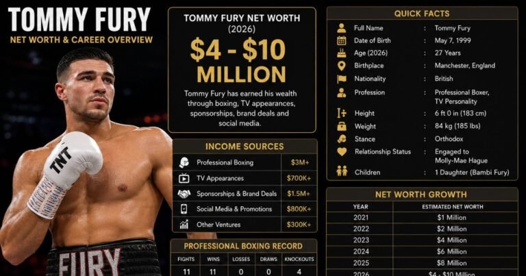 Tommy Fury Net Worth 2026 Career, Earnings and Success Story