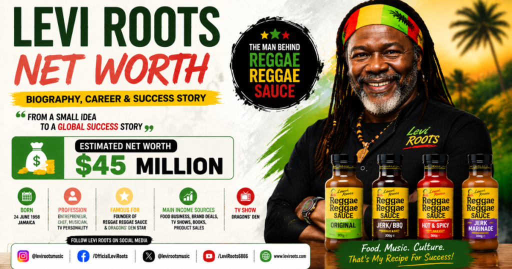 Levi Roots net worth, Reggae Reggae Sauce founder biography and business success